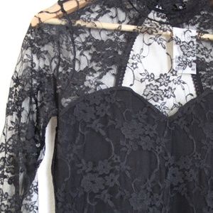 Black Lace Midi Dress